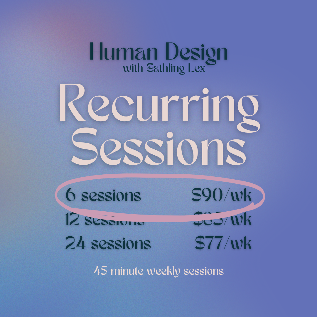 Recurring Sessions: 6 week bundle